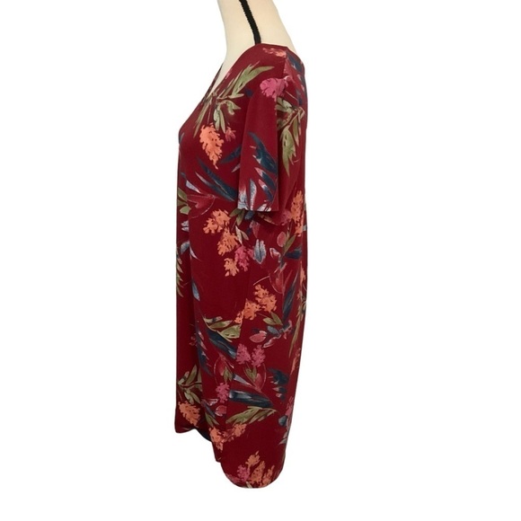 Christian Siriano Red Floral Dress Size Large - Picture 2 of 12